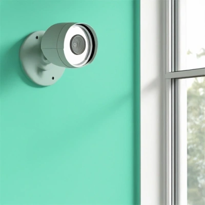 Huntington vivint camera facing a window